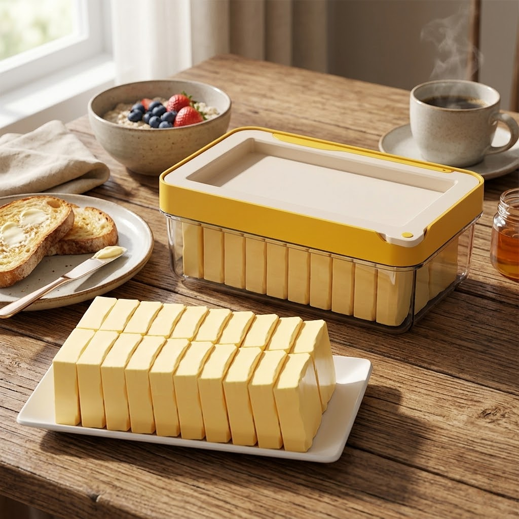 2-in-1 Precision Butter Cutter & Airtight Fresh-Keeping Storage Box