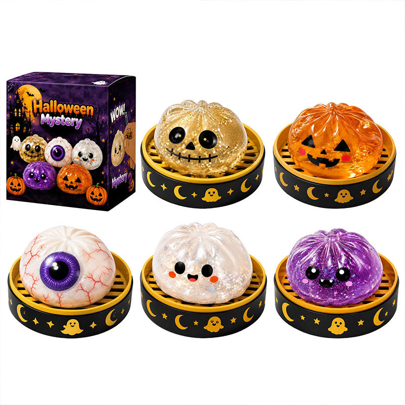 ๐ Halloween Squishy Blind Box โ Slow-Rise Dumpling Squeeze Toy