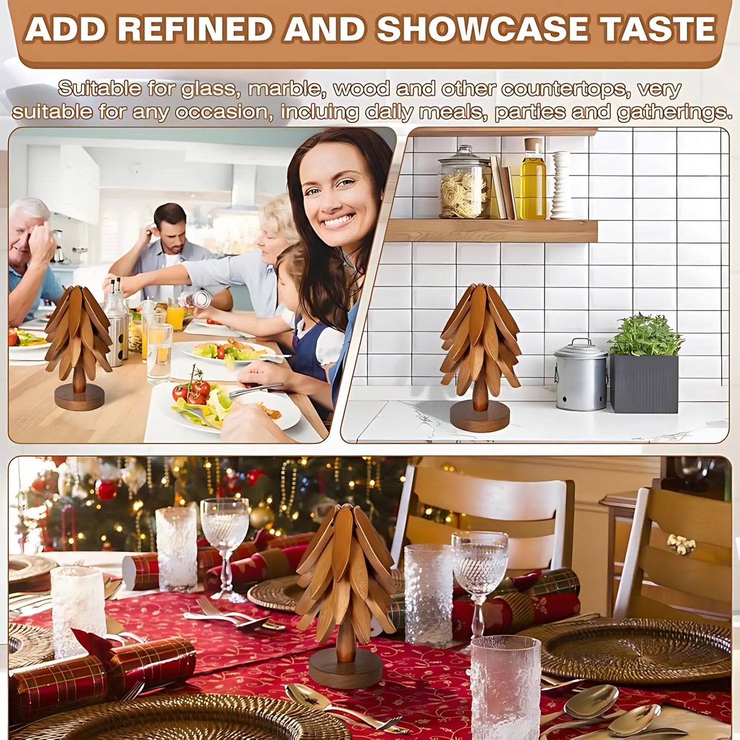 Tree-shaped desktop ornament, creative home anti-scalding placemat, heat insulation mat, home decoration🌴