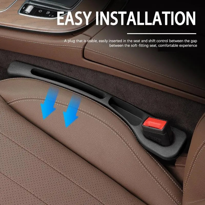 2-Pack Car Seat Gap Filler – Universal PU Leather Car Seat Gap Covers, Car Seat Side Seat Filler to Prevent Items from Falling Out.