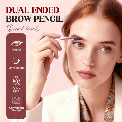 Micro-Fork Eyebrow Pencil:Waterproof,Natural Hair-Like Strokes & Long-Lasting