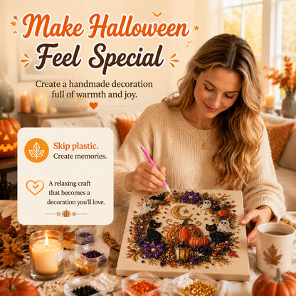 👻✨ Halloween Pearl Art DIY Kit – Turn Tiny Pearls into Spooky-Cute Magic