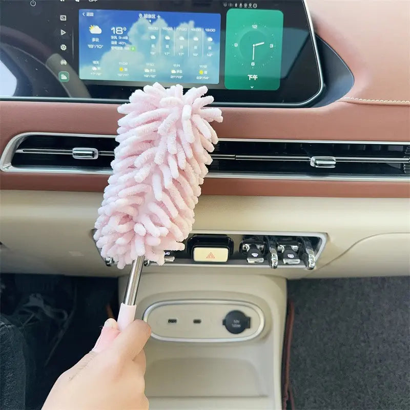 Car dust duster, practical cleaning tool for cars, extendable ash removal mop, soft bristled car brush, and car cleaning tool