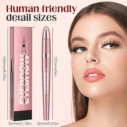 Micro-Fork Eyebrow Pencil:Waterproof,Natural Hair-Like Strokes & Long-Lasting