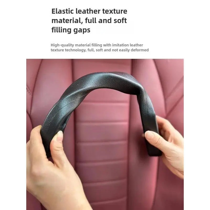 2-Pack Car Seat Gap Filler – Universal PU Leather Car Seat Gap Covers, Car Seat Side Seat Filler to Prevent Items from Falling Out.