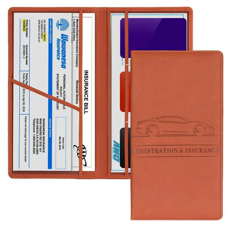 Car Registration and Insurance Card Holder, Magnetic Closure Durable Vehicle Organizer, Essential Car Document Wallet and Car Accessory for Women and Men👌