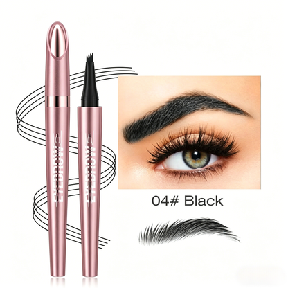 Micro-Fork Eyebrow Pencil:Waterproof,Natural Hair-Like Strokes & Long-Lasting