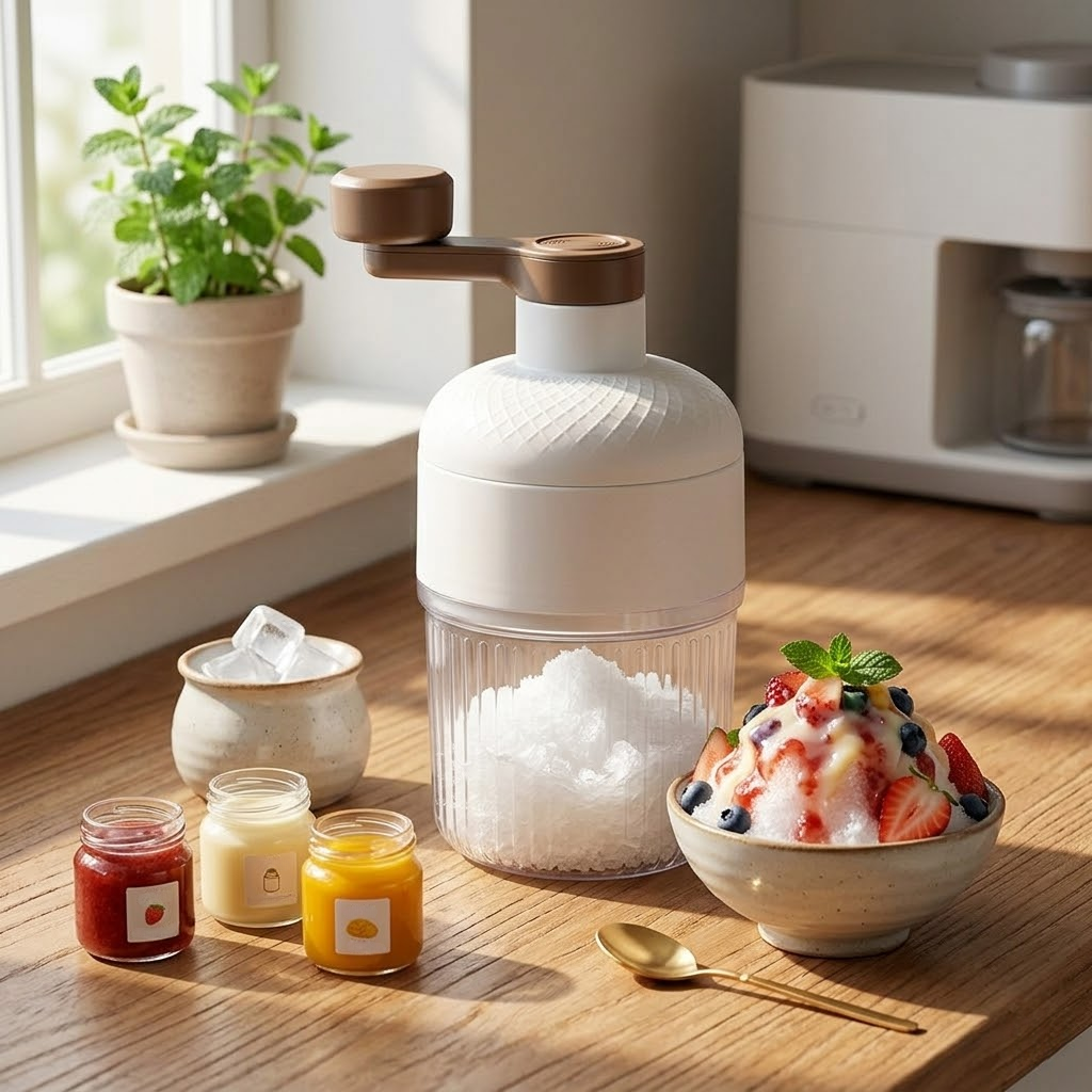 Portable Hand-Crank Shaved Ice Machine