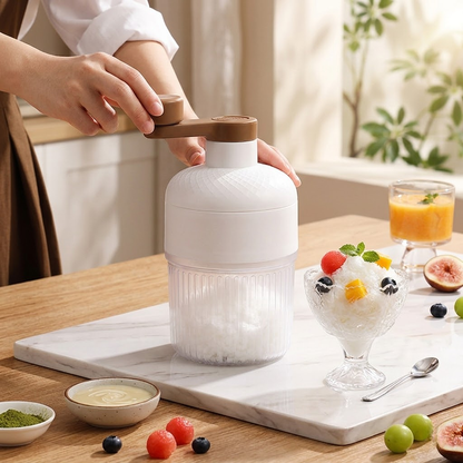 Portable Hand-Crank Shaved Ice Machine