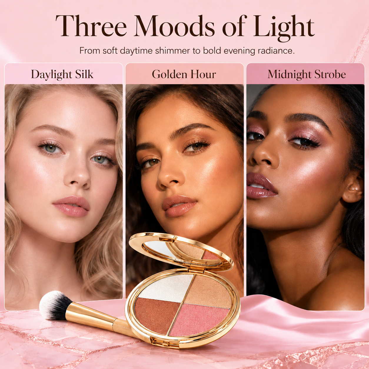 ✨ Last Day Buy 2 Get 1 Free ✨Glow Wardrobe Highlighting Eye & Cheek Palette🎉