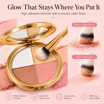 ✨ Last Day Buy 2 Get 1 Free ✨Glow Wardrobe Highlighting Eye & Cheek Palette🎉