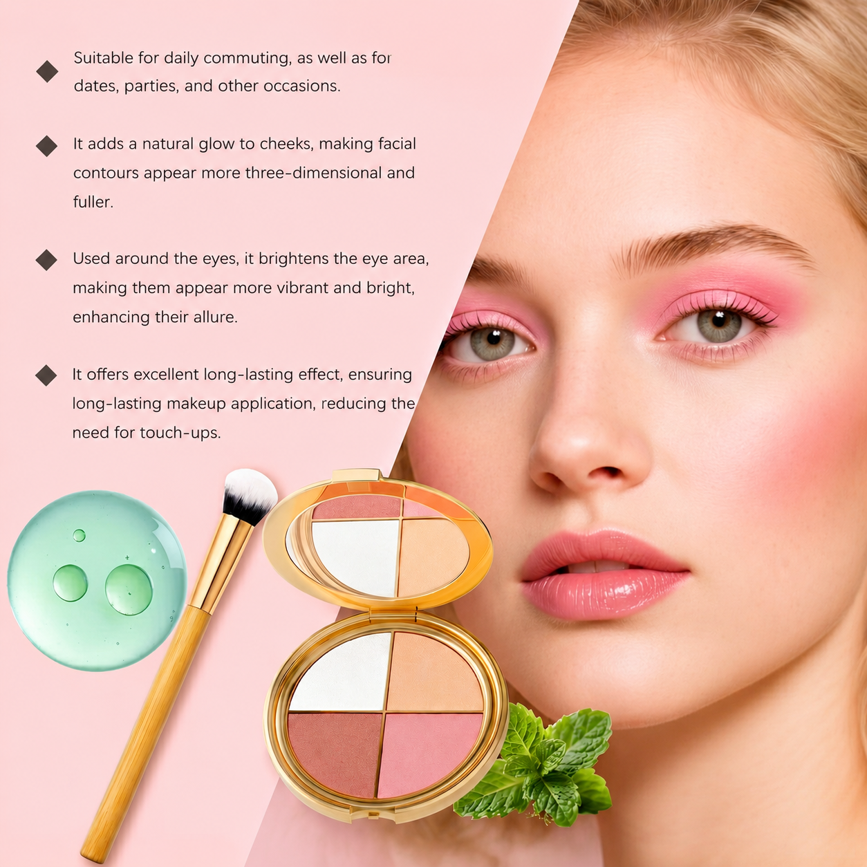 ✨ Last Day Buy 2 Get 1 Free ✨Glow Wardrobe Highlighting Eye & Cheek Palette🎉
