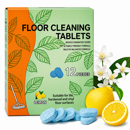 Efficient Floor Cleaning Tablets-Multi-Surface Solution (Lemon Scent)