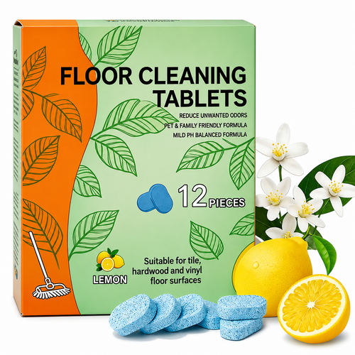 Efficient Floor Cleaning Tablets-Multi-Surface Solution (Lemon Scent)