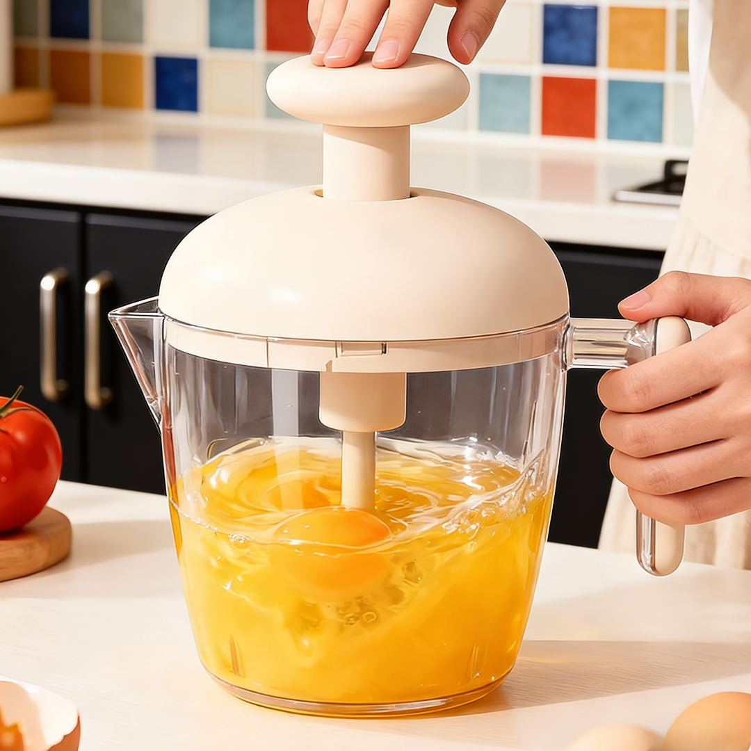 Multi-Functional Semi-Automatic Press-Type Egg Whisk