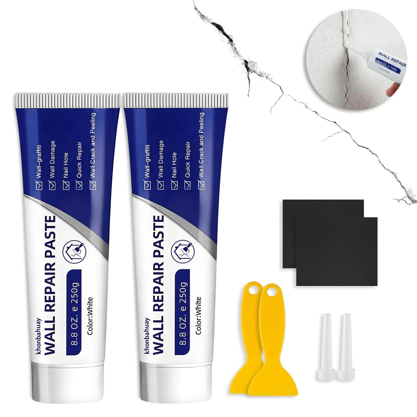 Seamless Wall Repair Kit: Quick-Dry Paste for Cracks & Nail Holes🍃