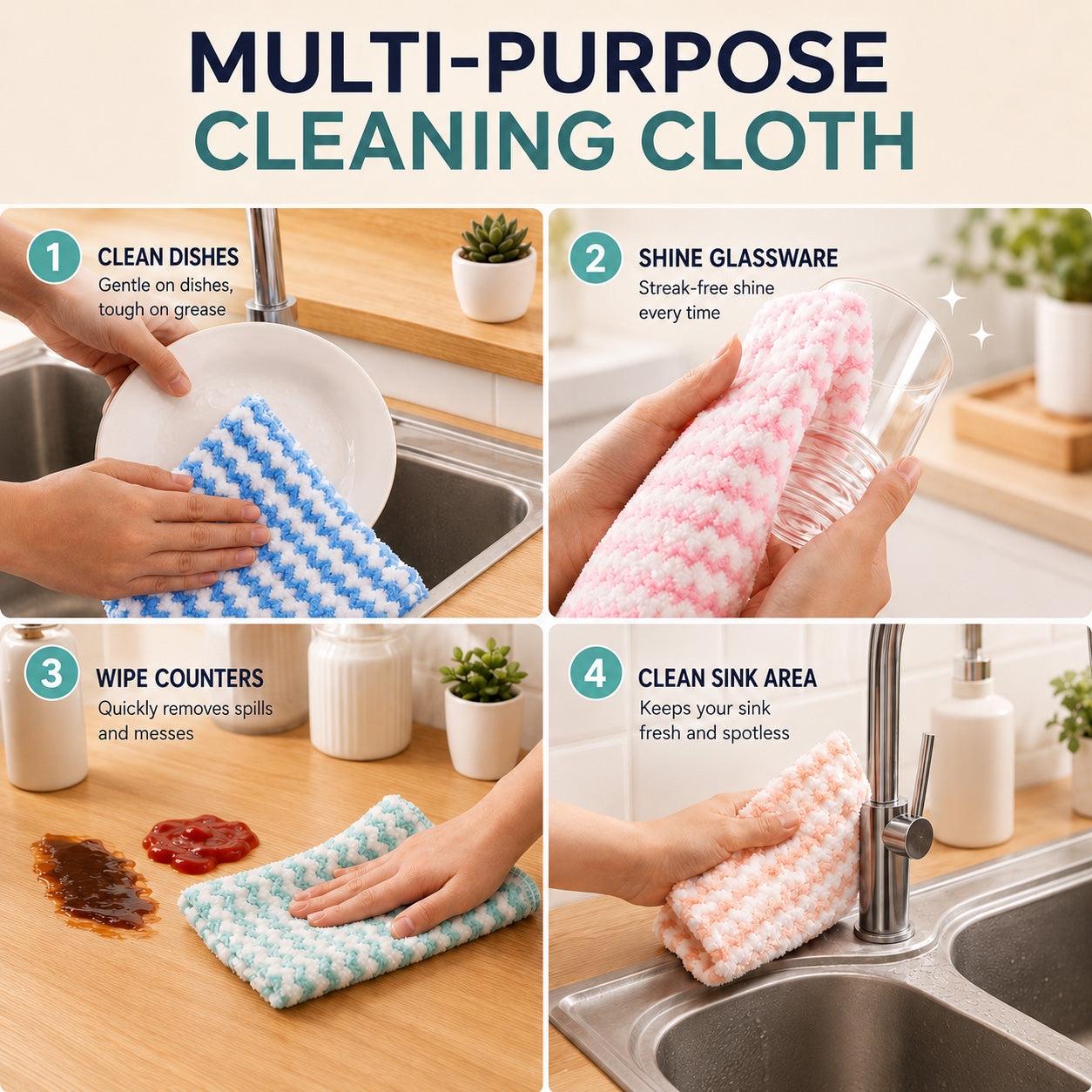 Magic Microfiber Cleaning Kitchen Towel