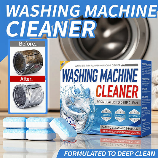 🔥 BUY 2 GET 1 FREEW,ashing Machine Cleaning Tablets-12 Tablets Pack-Deep cleaning, descaling and deodorizing