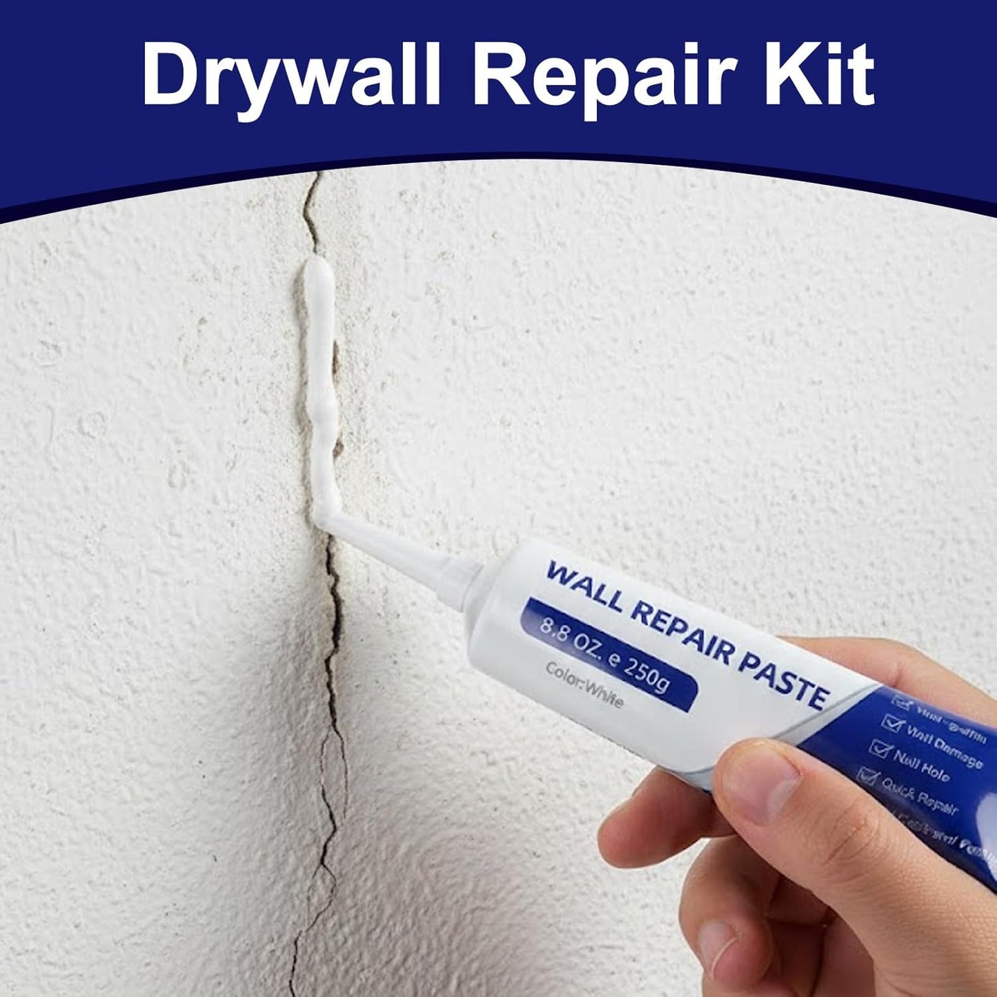 Drywall Patch Repair Kit 250g Wall Mending Agent Multi-functional Quick-drying Paste Adhesive Heavy Duty Concrete Sealant Waterproof Self-adhesive