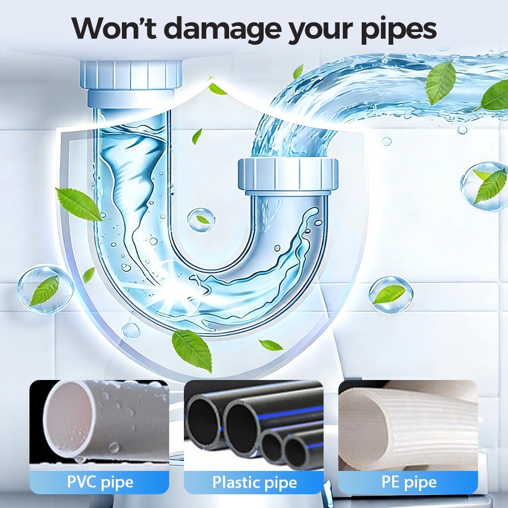 Powerful Pipe Dredging Agent -Dissolve Any Clog. In Minutes✅