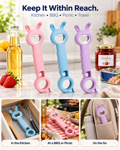 🎁 Buy 1 Get 1 FREE ✨ 4-in-1 Everyday Bottle & Jar Opener