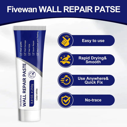 Seamless Wall Repair Kit: Quick-Dry Paste for Cracks & Nail Holes🍃