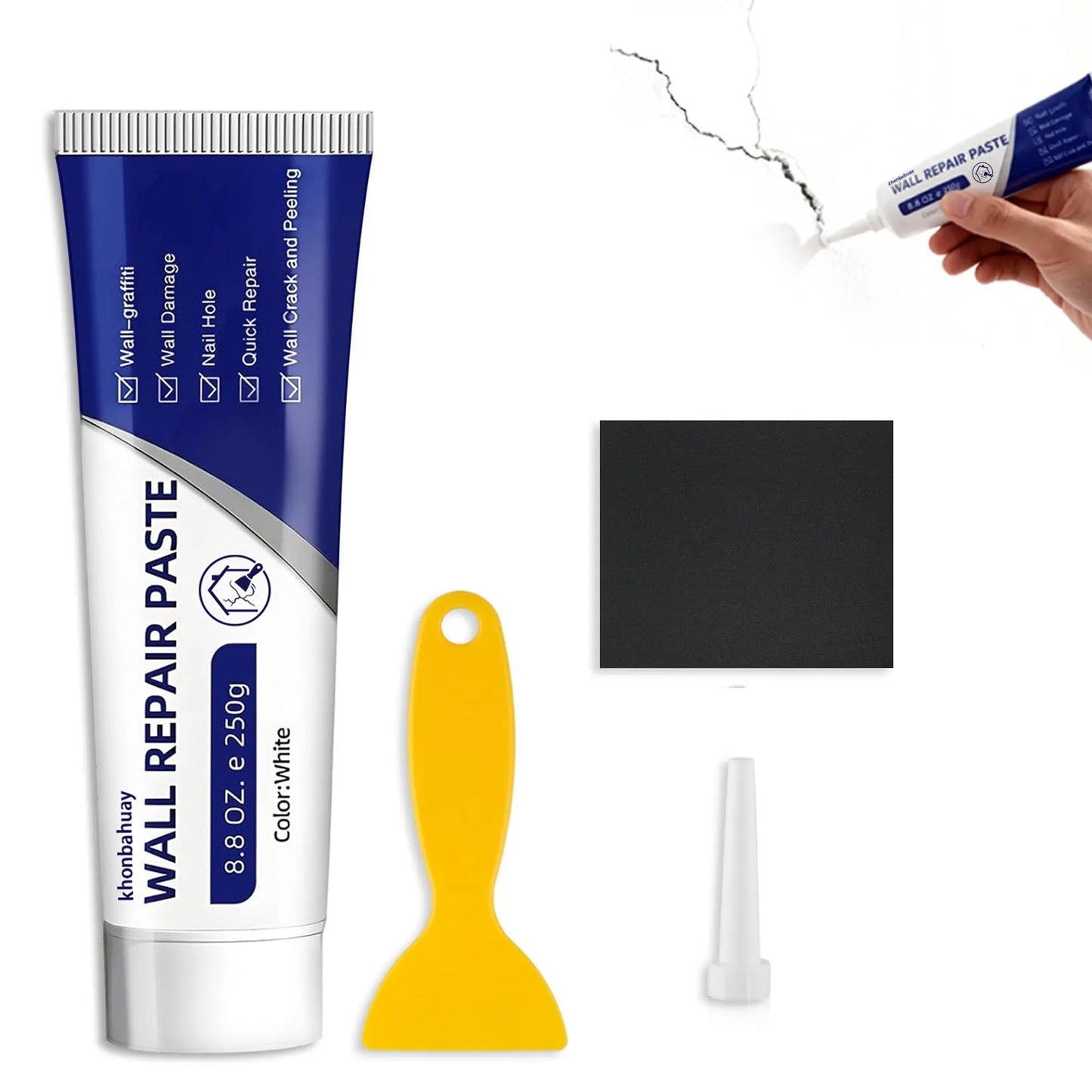 Seamless Wall Repair Kit: Quick-Dry Paste for Cracks & Nail Holes🍃