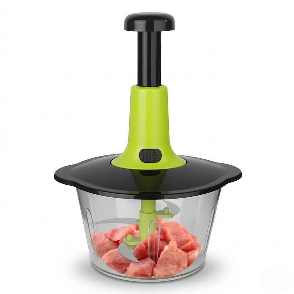 Speedy Press-Powered Meat Grinder