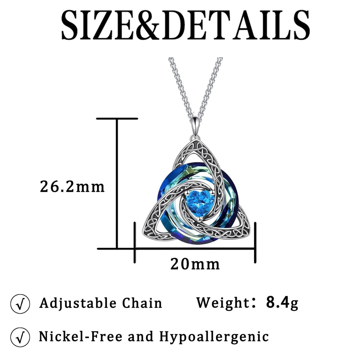 Personalized Celtic Knot Birthstone Necklace 🎁