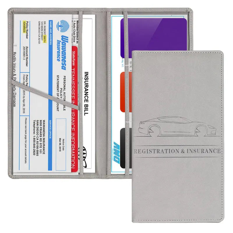 Car Registration and Insurance Card Holder, Magnetic Closure Durable Vehicle Organizer, Essential Car Document Wallet and Car Accessory for Women and Men👌
