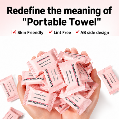 🥳BUY 2 GET 1 FREE ! Compressed towels that expand when wet, Disposable face towels for travel, camping, and hiking.1 Pack 30 Count ✅