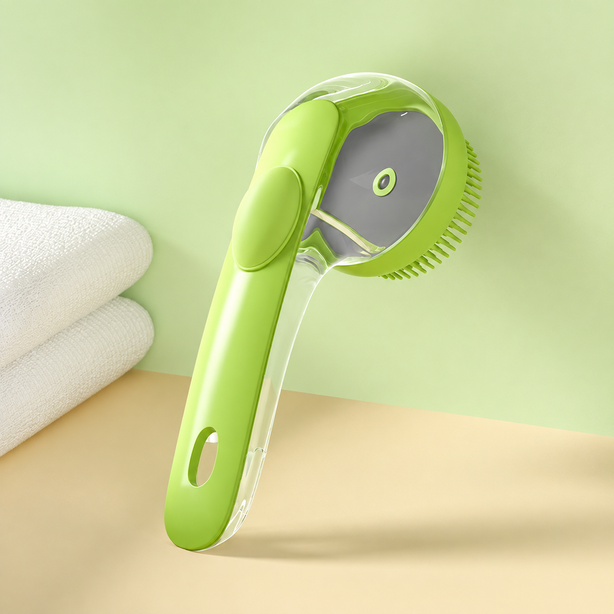 🐱2-in-1 Pet Bath Massage Brush with Shampoo Dispenser🐶