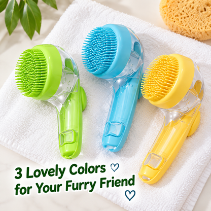 🐱2-in-1 Pet Bath Massage Brush with Shampoo Dispenser🐶