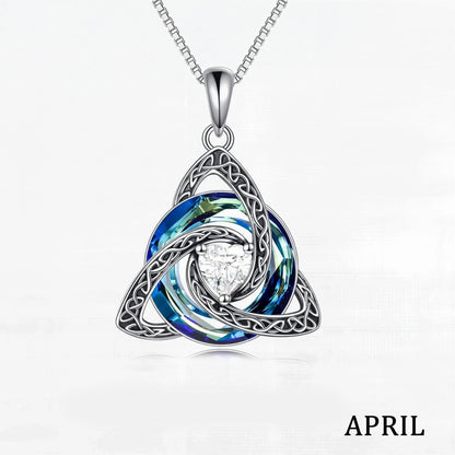Personalized Celtic Knot Birthstone Necklace 🎁