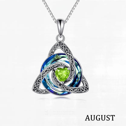 Personalized Celtic Knot Birthstone Necklace 🎁