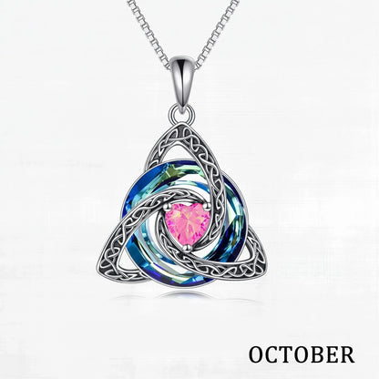 Personalized Celtic Knot Birthstone Necklace 🎁