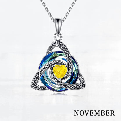 Personalized Celtic Knot Birthstone Necklace 🎁