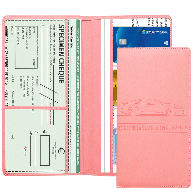 Car Registration and Insurance Card Holder, Magnetic Closure Durable Vehicle Organizer, Essential Car Document Wallet and Car Accessory for Women and Men👌