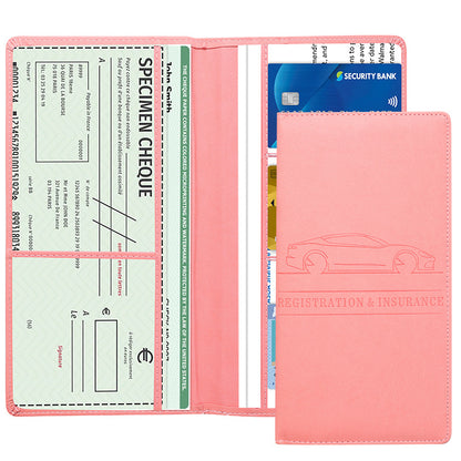 Car Registration and Insurance Card Holder, Magnetic Closure Durable Vehicle Organizer, Essential Car Document Wallet and Car Accessory for Women and Men👌