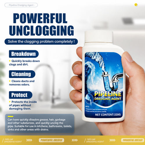 Powerful Pipe Dredging Agent -Dissolve Any Clog. In Minutes✅