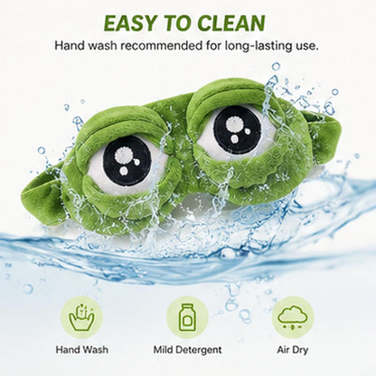 Frog Sleep Mask – Plush Blackout Eye Mask for Sleep, Travel & Naps