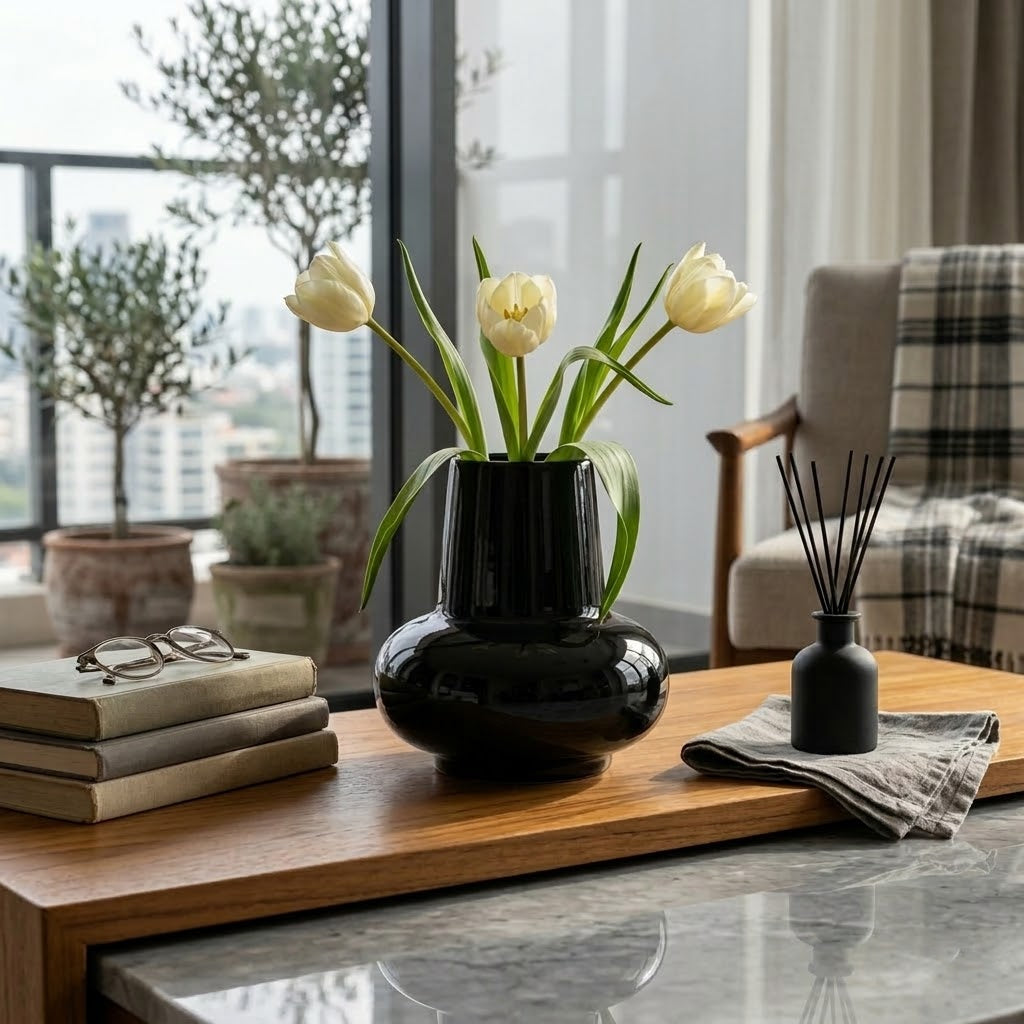 Modern Minimalist Silhouette Ceramic Vase